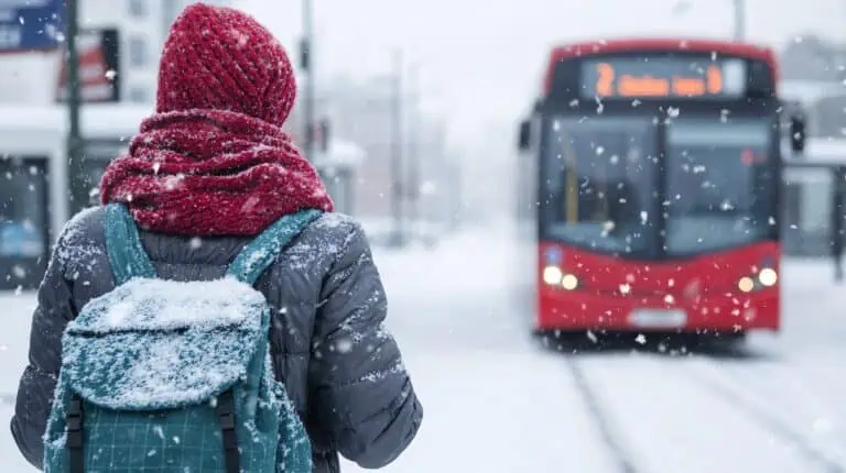 Bus in the winter